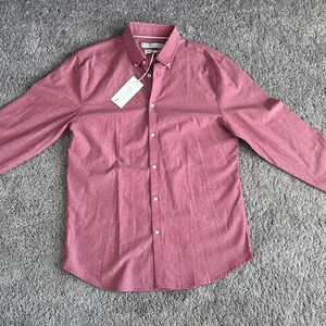 NWT size large FIVE FOUR button down shirt. Tiburon Red
